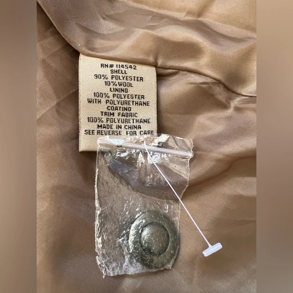 Joujou Cape Poncho Coat Size Small Tan - Image 9