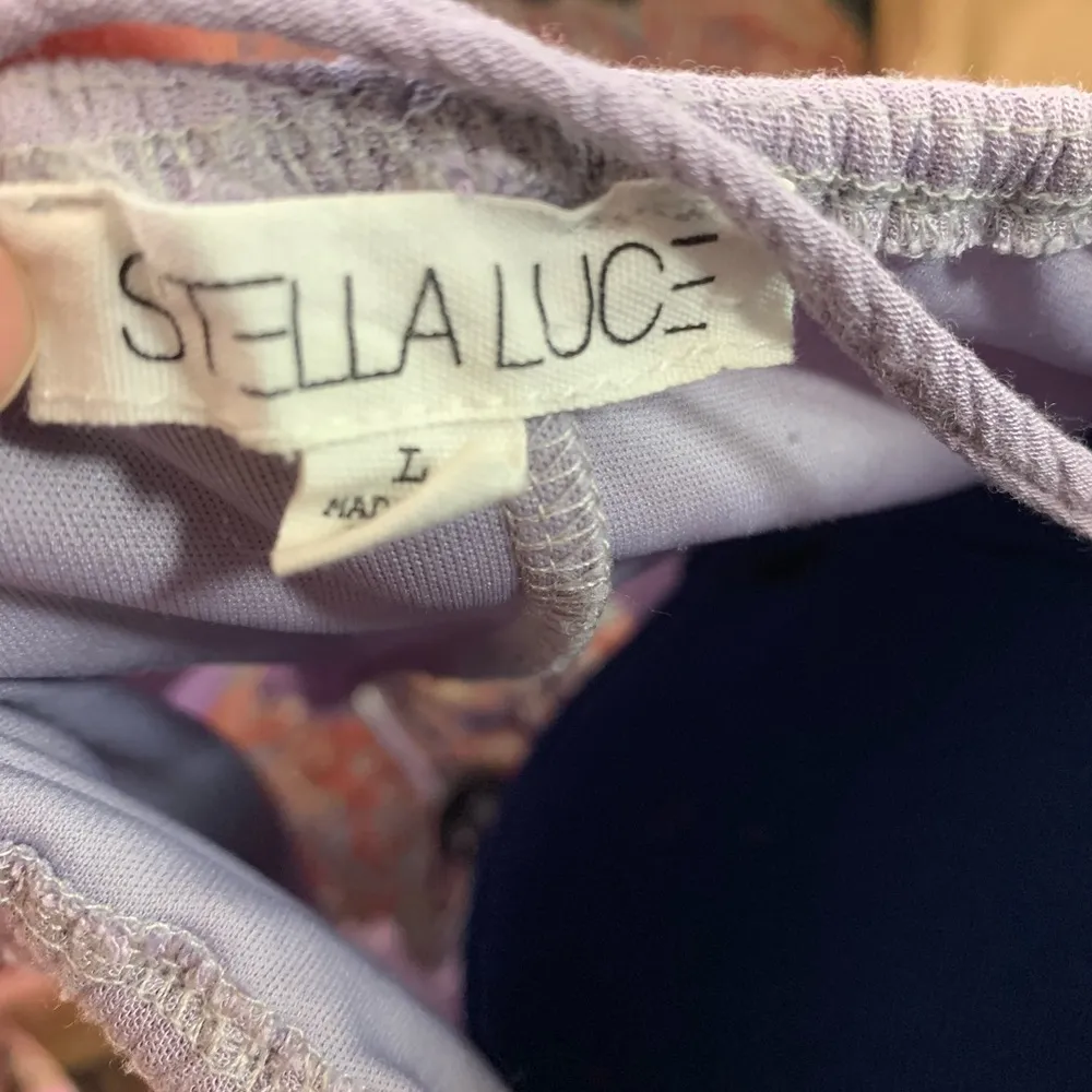 Stella Luce Crochet Halter Maxi Dress size Large - Image 3