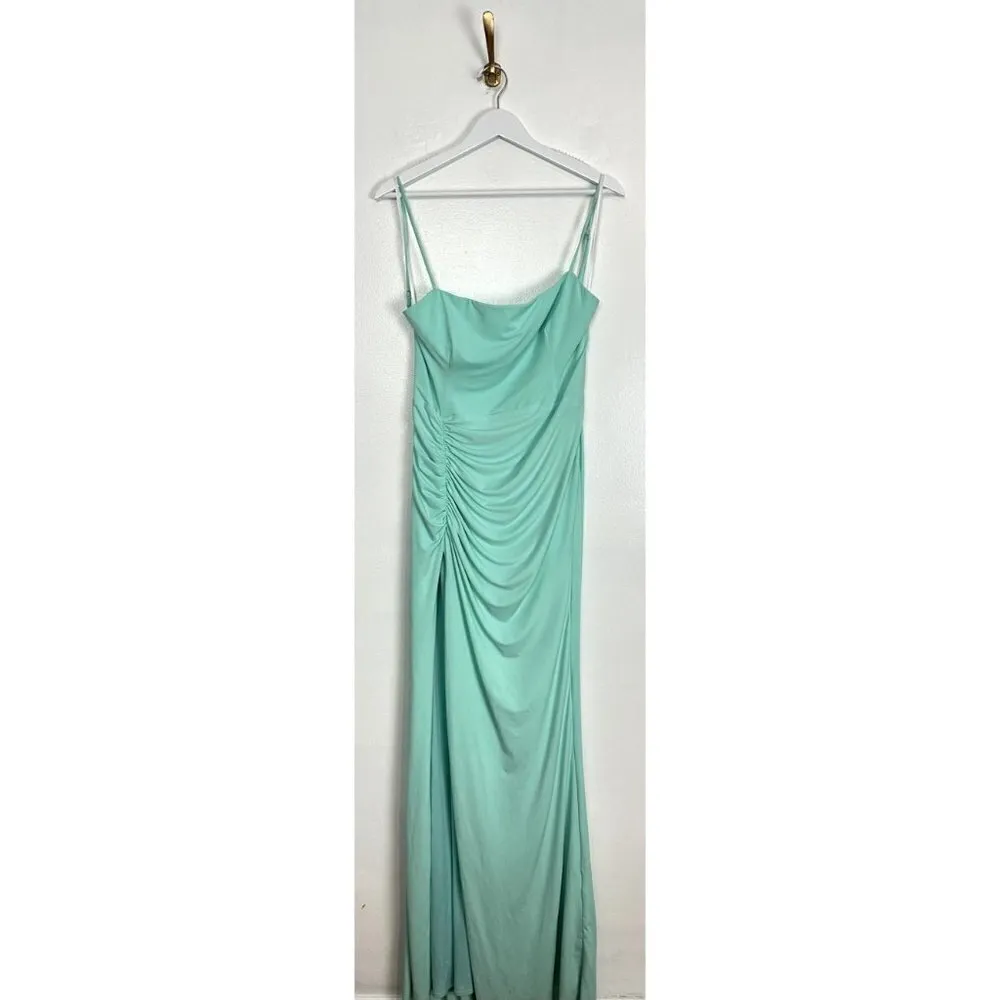 KATIE MAY Great Kate Ruched Gown in Supercharged Mint Size Large - Image 6