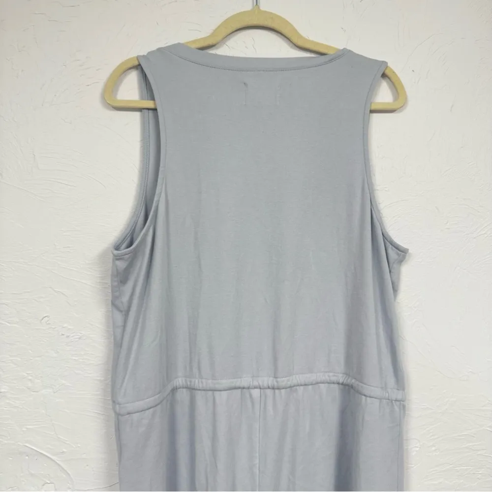 Madewell Grey Sleeveless Casual Romper Womens L Cinch Waist Summer Beachy - Image 10