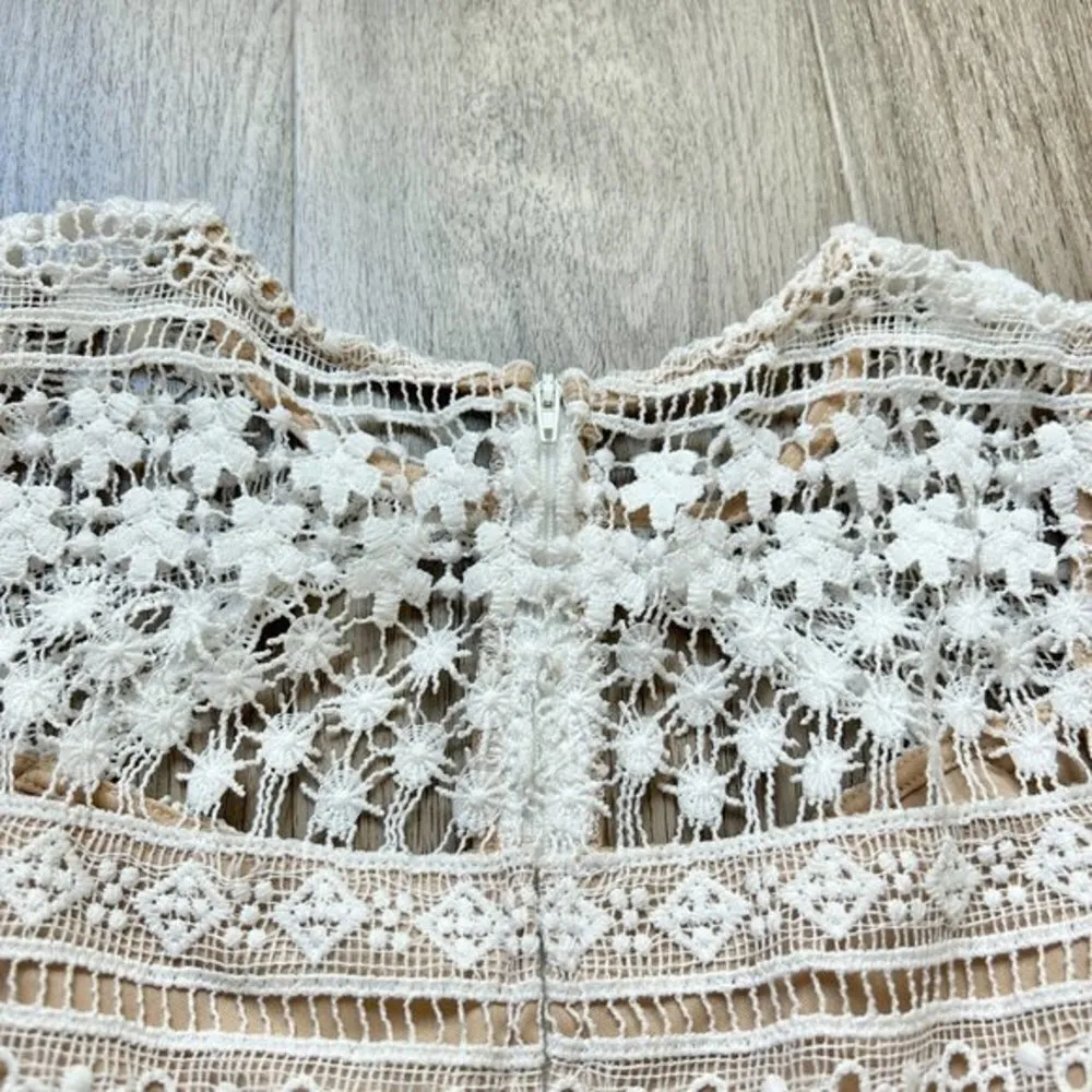 Francesca's Janelle Keyhole Neck Tulle Lace A-Line Dress Size M NWT - Image 10