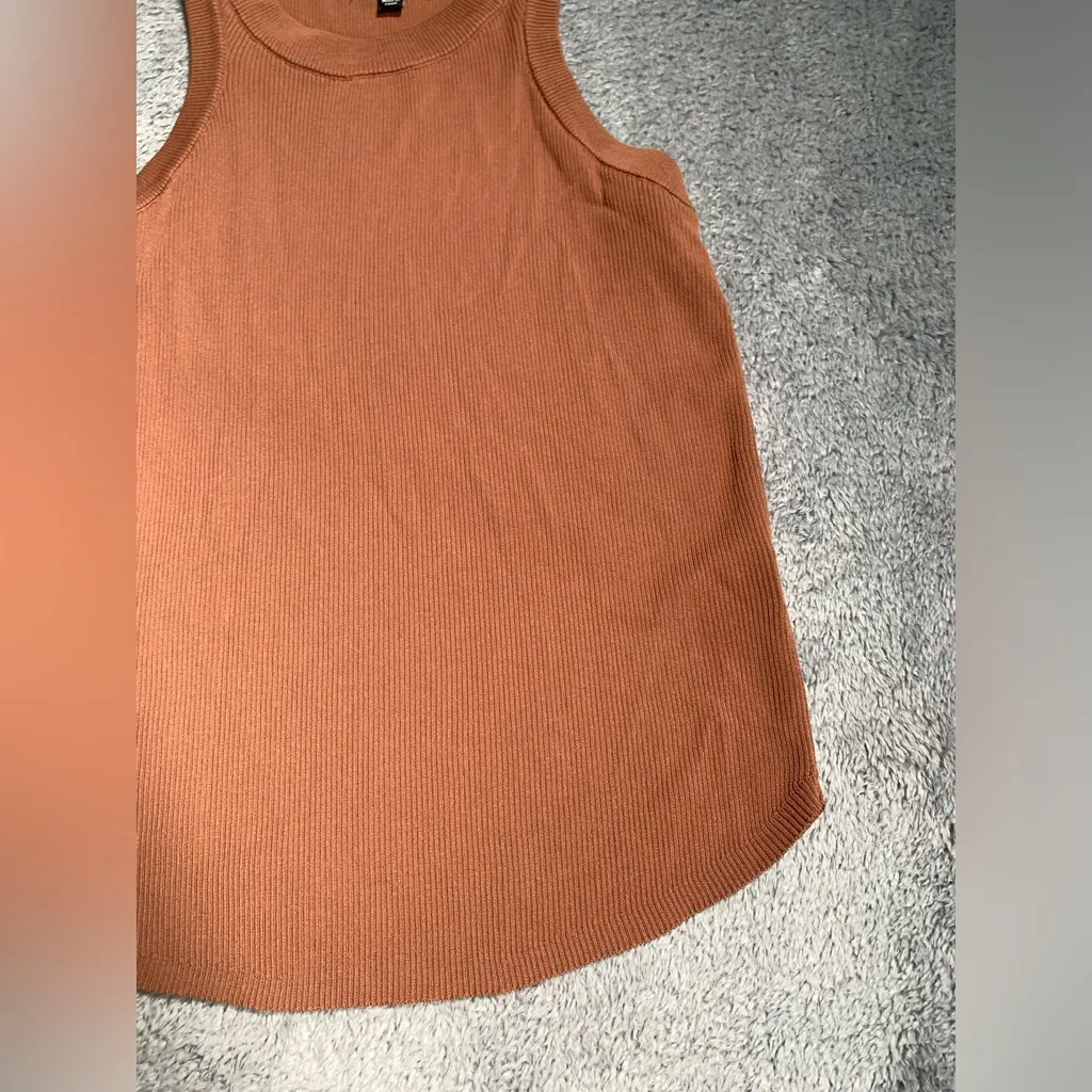 Miou muse Sleeveless Tan tank Top medium - Image 3