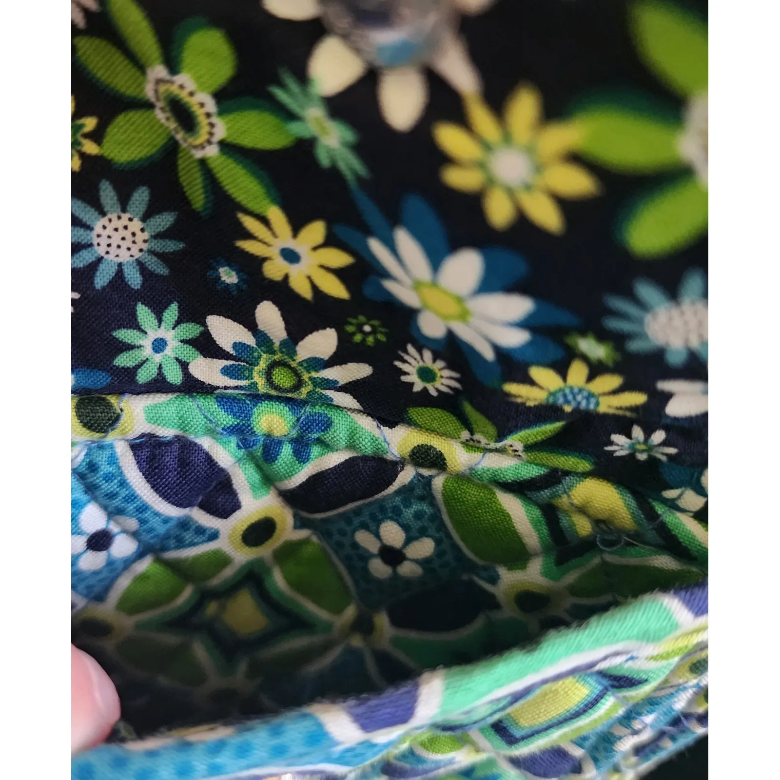 Vera Bradley‎ Crossbody Bag Purse & Coin Purse Blue Green Floral - Image 6