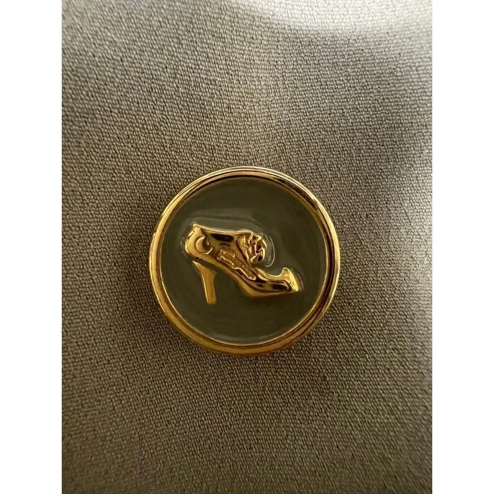 SILK SALVATORE FERRAGAMO VINTAGE DOUBLE BREASTED BLAZER WITH GOLD HEEL BUTTONS - Image 2