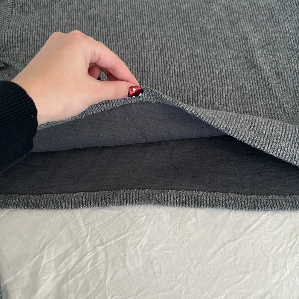 Zara knit cropped gray sweater - Image 3