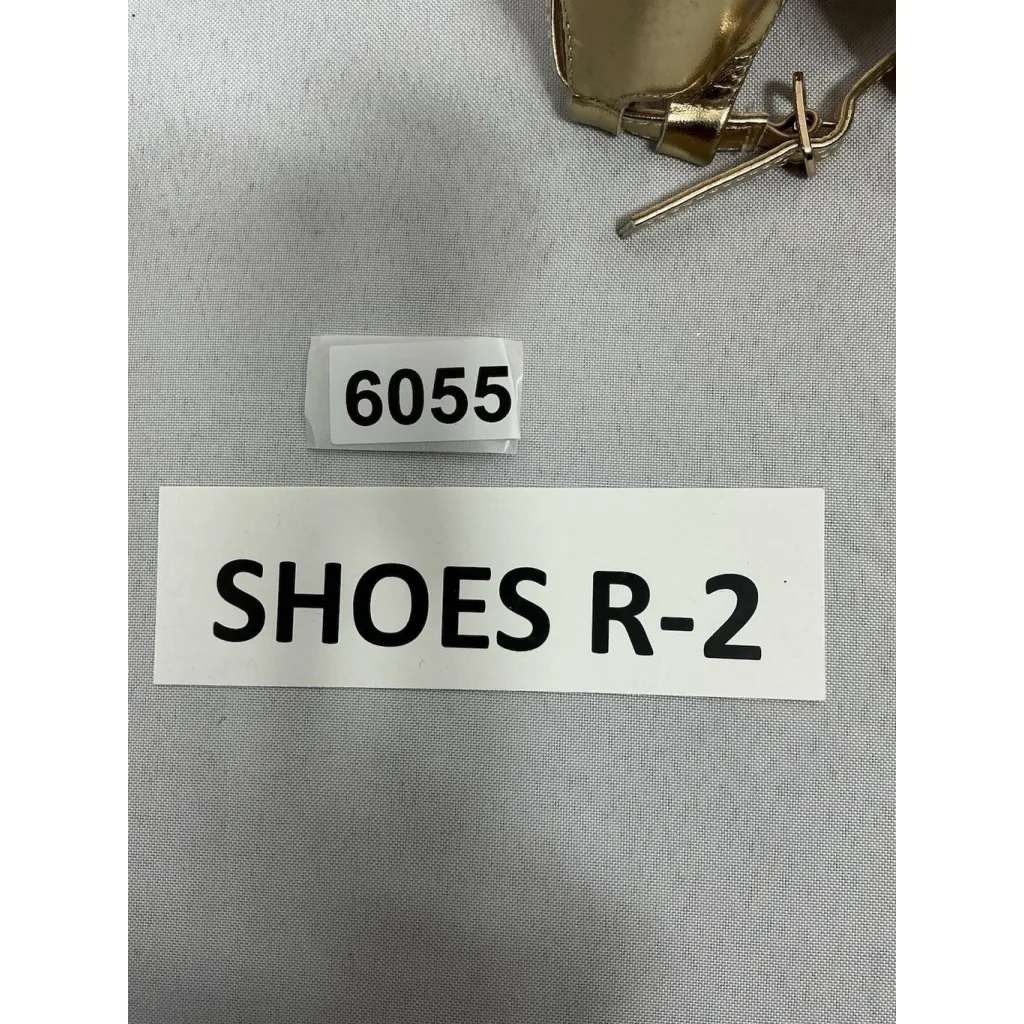 Womans Mhuire Stiletto Dress Sandals 8.5 Gold Strappy Square Toe NWOT - Image 8