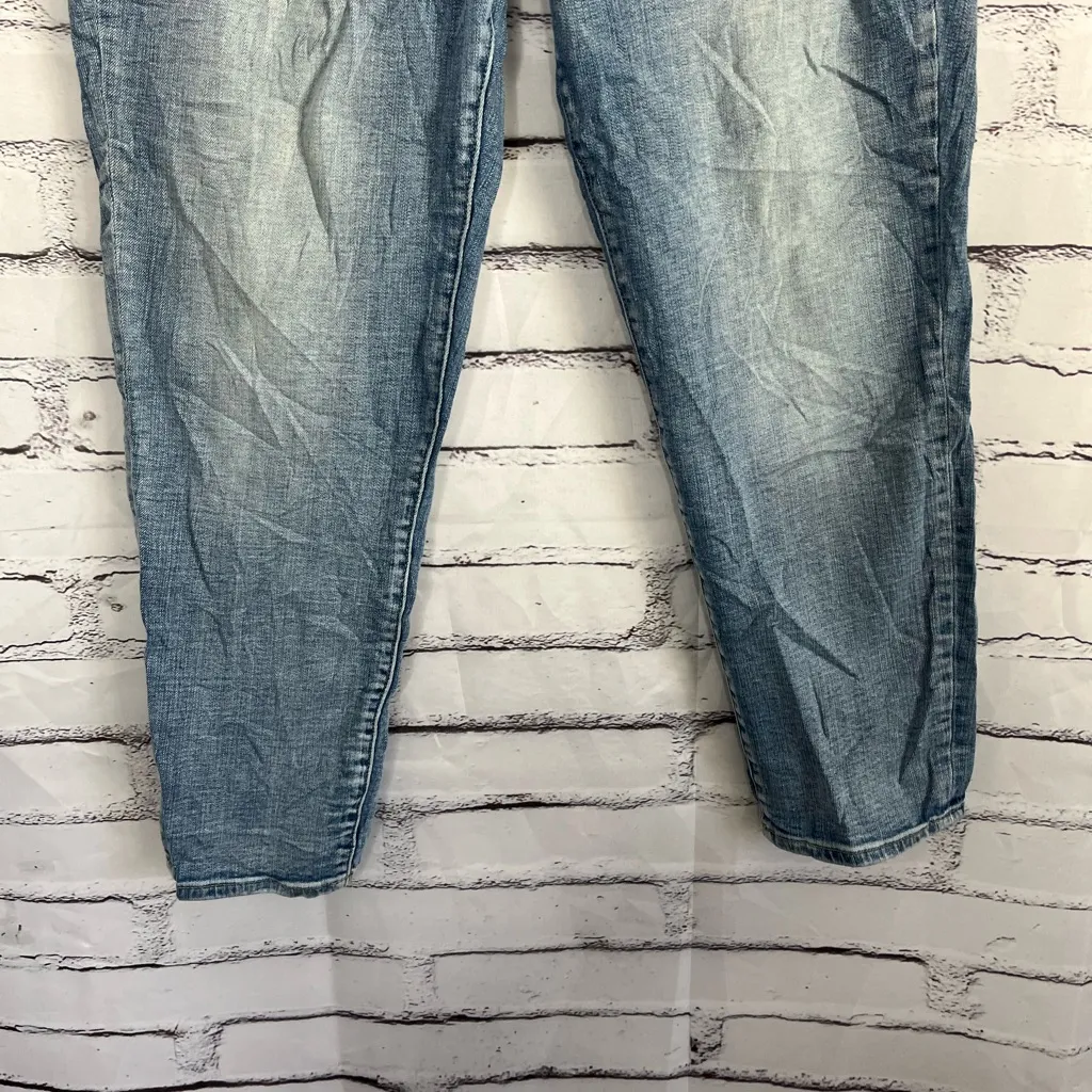 Seven7 Boyfriend Jeans Distressed Light Wash Women’s 14 Mid Rise Blue Capri Y2K - Image 4