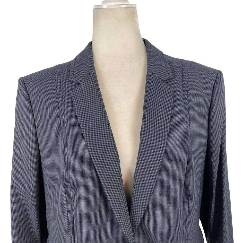 New Hugo Boss Women's 12 Jalouise Longline Stretch Wool Blend Blazer Career Job - Image 2