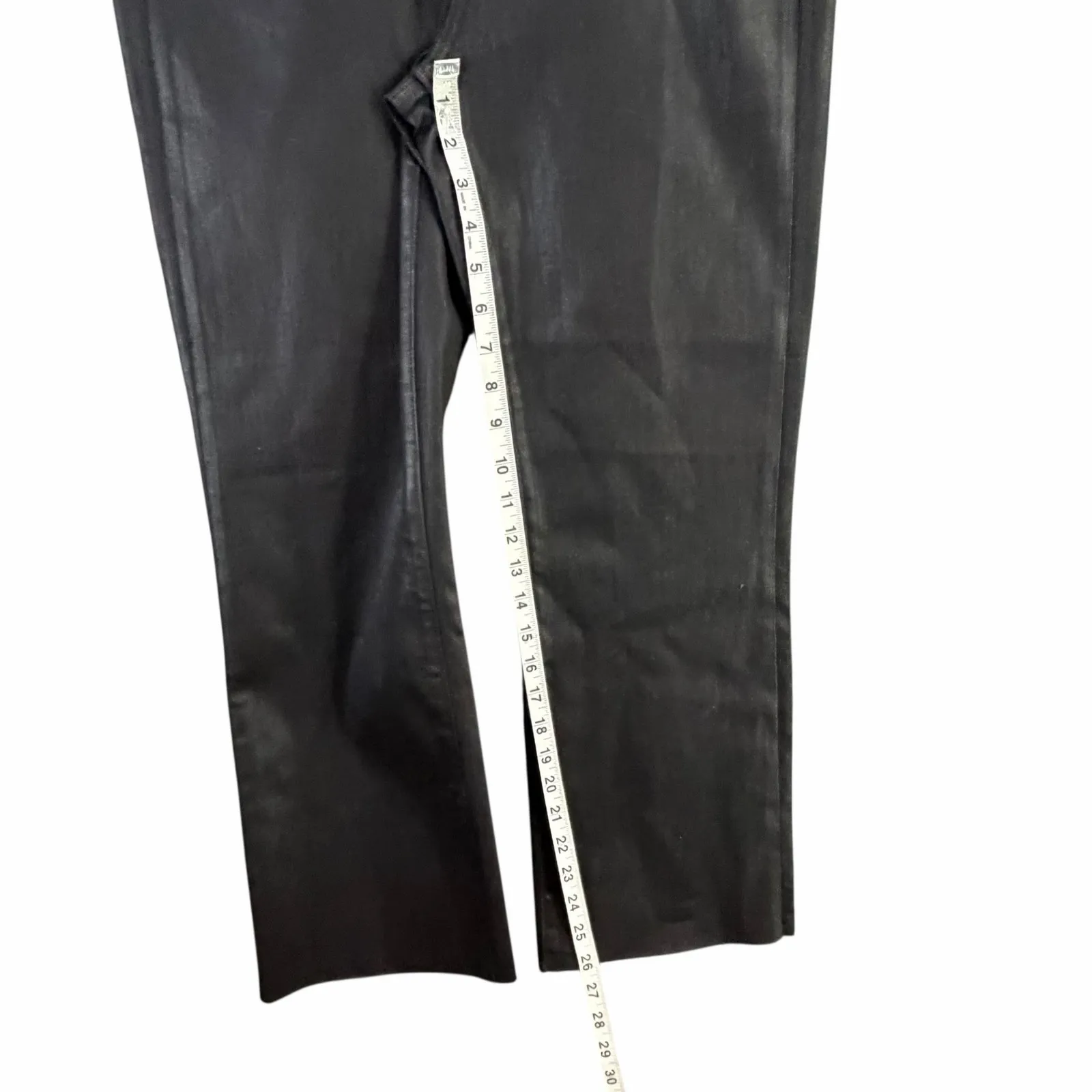 Joes Jeans The Callie Womens 28 Black Coated High Rise Cropped Boot Raw Hem Chic - Image 10