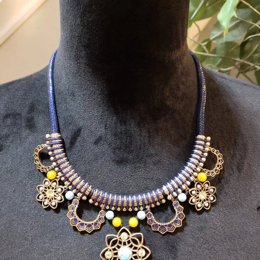 Womens Gold Tone Lotus Chloe and Isabel Statement Necklace with Lobster Clasp - Image 2