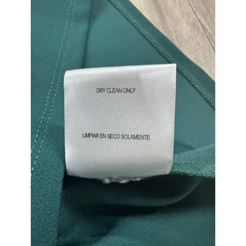 Juniors City Vibe V Neck Feather Trim Strap Cami Slip Mini Dress 7 Green - Image 6