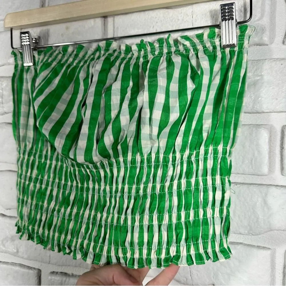 DO+BE Shirred Checkered Tub Top Size Small - Image 8