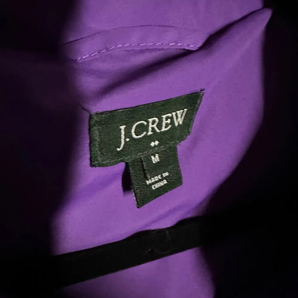 J. Crew Women's Purple Puffer Vest Size Medium Ski Outdoor Cold Weather - Image 2