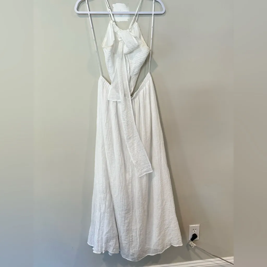 Lulus Follow Your Bliss White Maxi Cut Out Beach Dress Size XL 2241 - Image 3