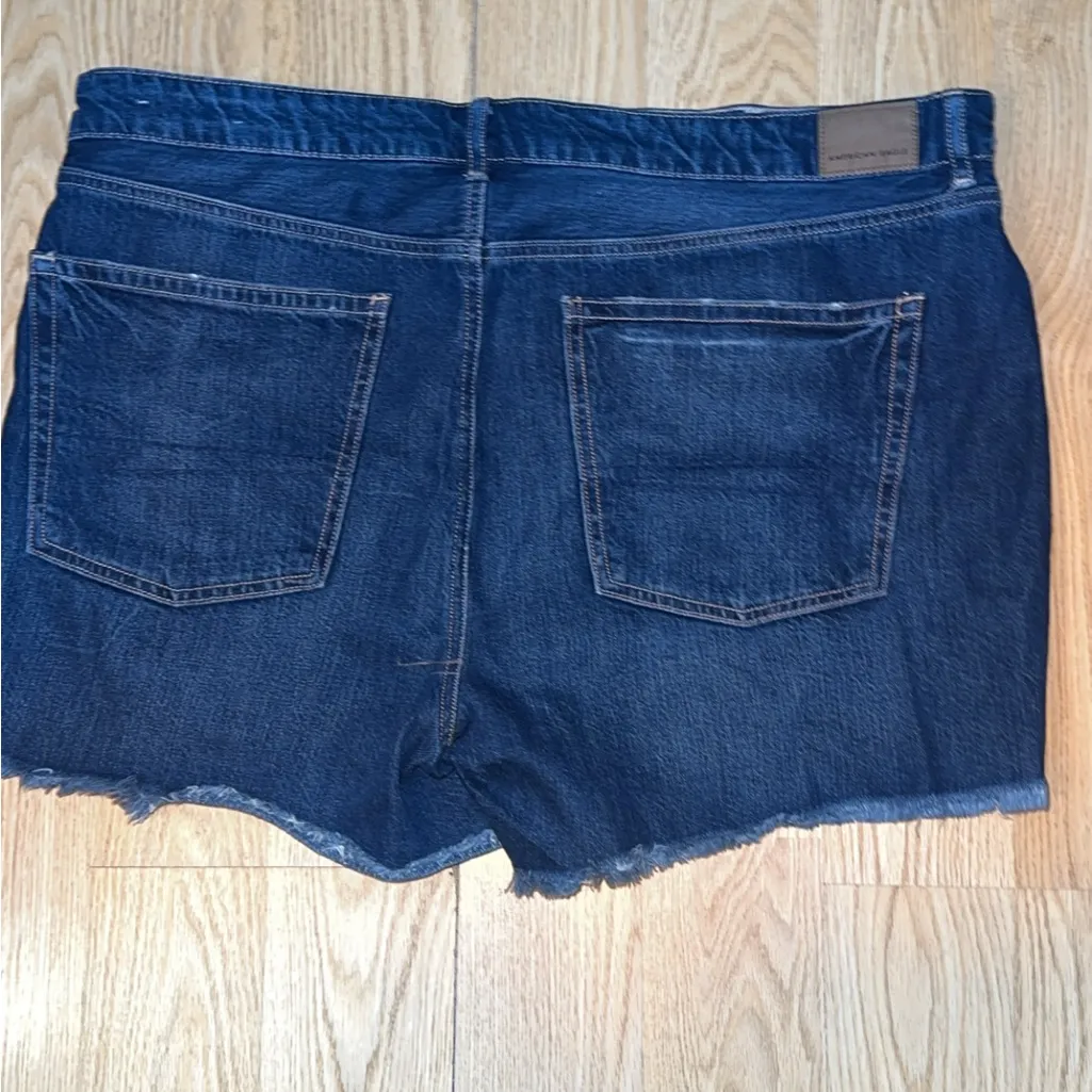 American Eagle TOMGIRL Dark Wash Jean Shorts SZ 18 NWOT - Image 2