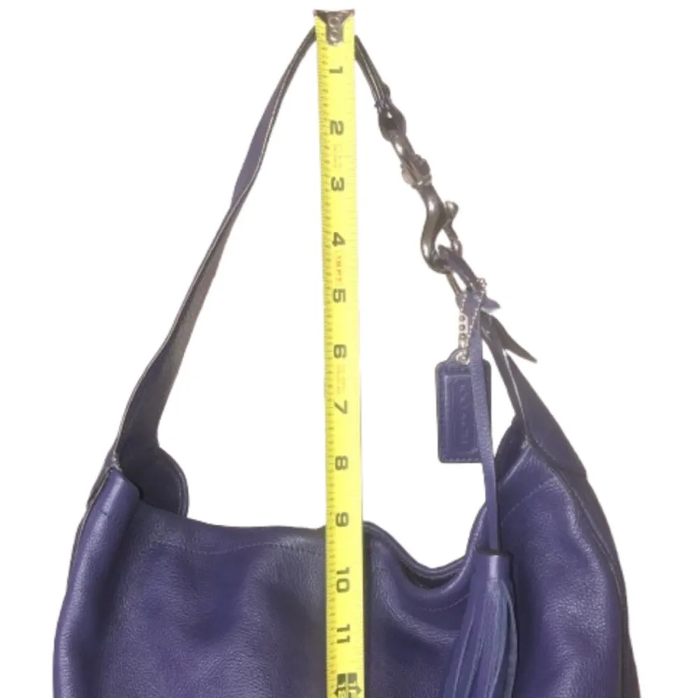 COACH AVERY Pebbled Purple Leather Hobo Shoulder Bag F23309 - Image 6