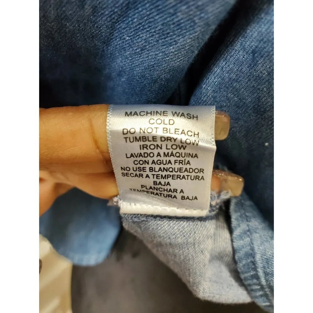 Boutique Three Blue Denim 100% Cotton V - Image 9