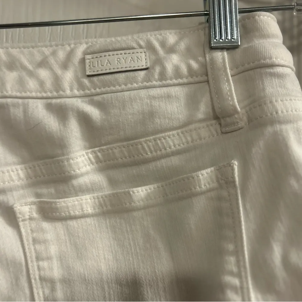 Lila Ryan Women's White Skinny Jeans Size 28 Mid Rise - Image 7