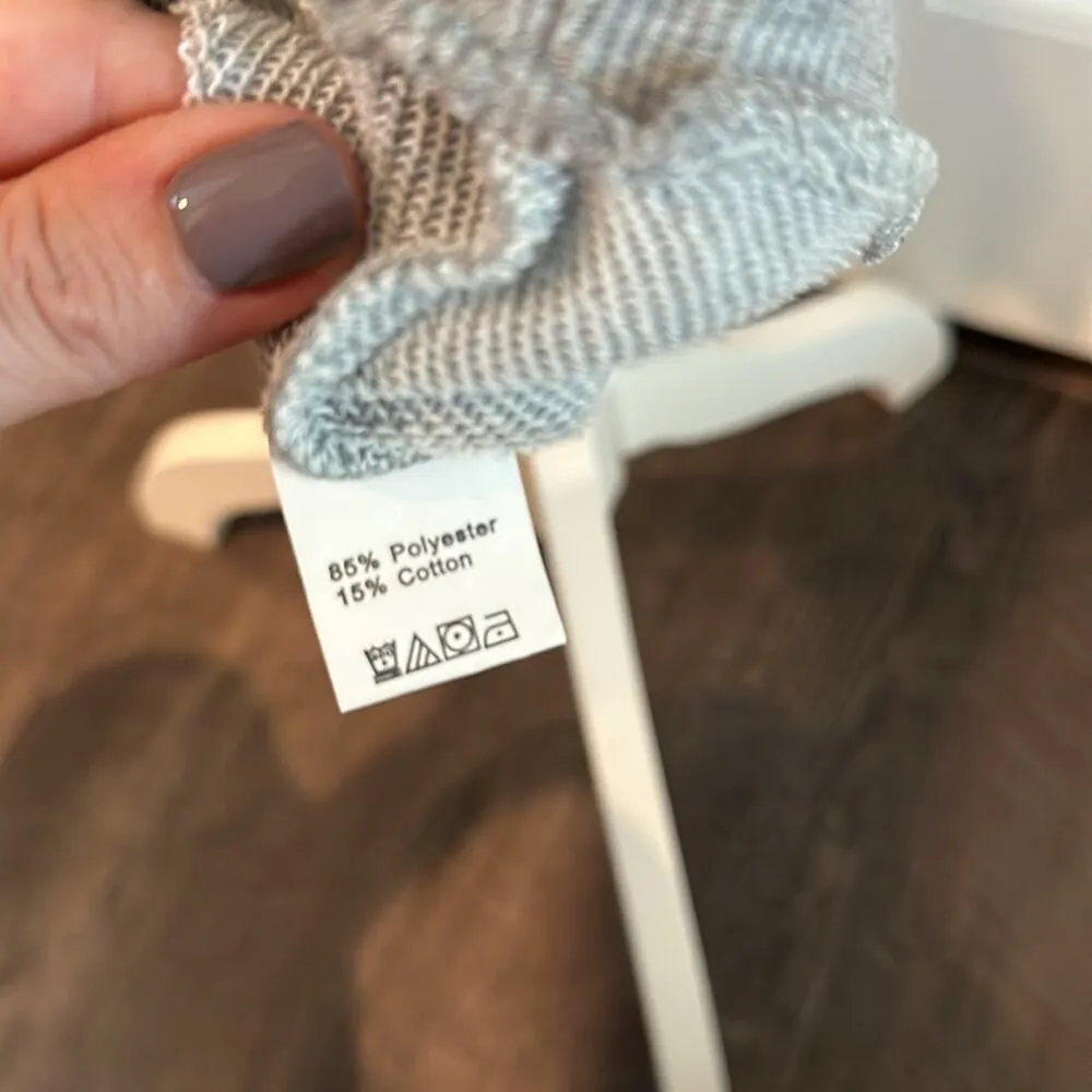 Leopard Print Lips Gray Medium Graphic Hooded Sweatshirt Dress NWOT - Image 12