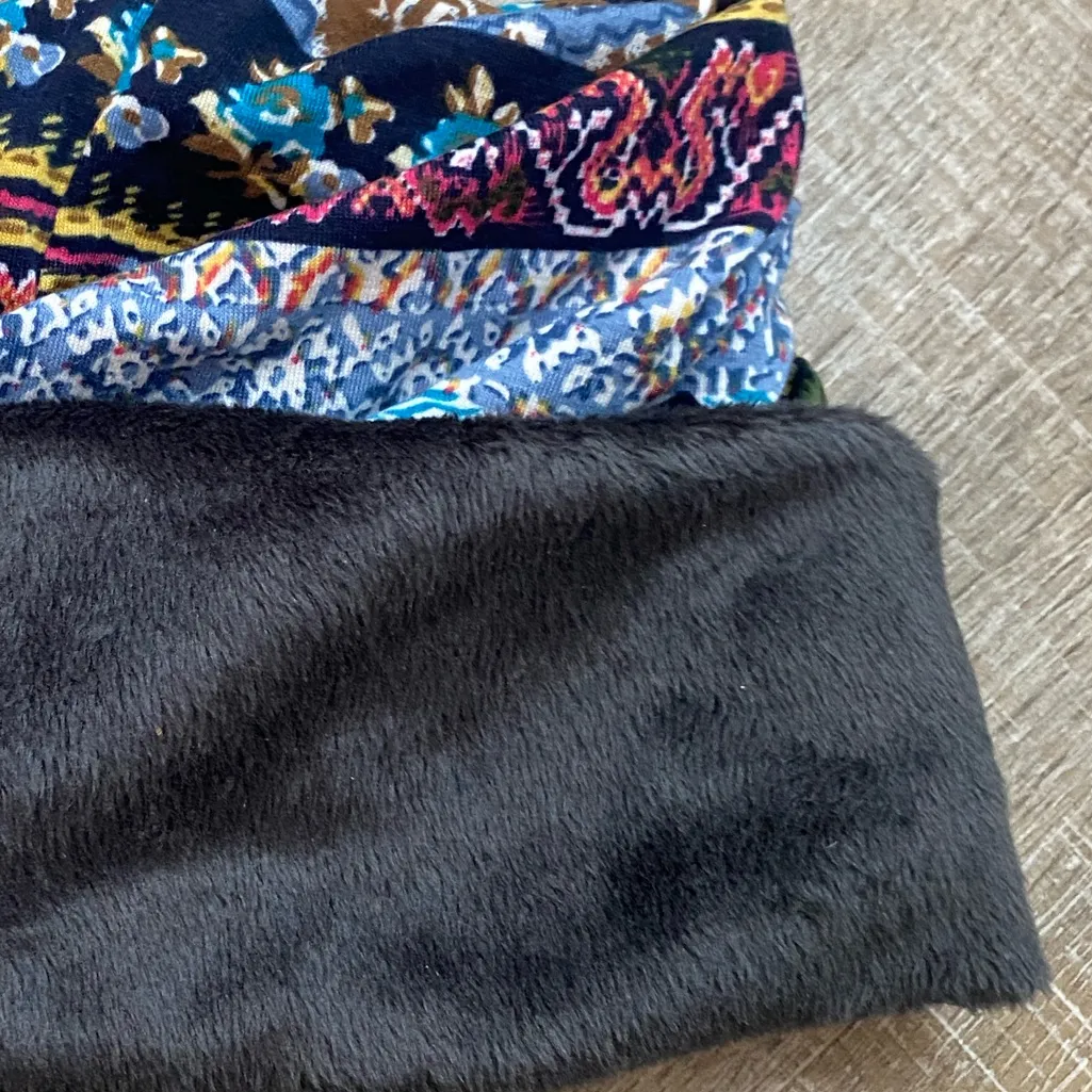 KAYIER Floral Slouchy Beanie Hat Infinity Scarf Lightweight Head Wrap Chemo Cap Blue - Image 8