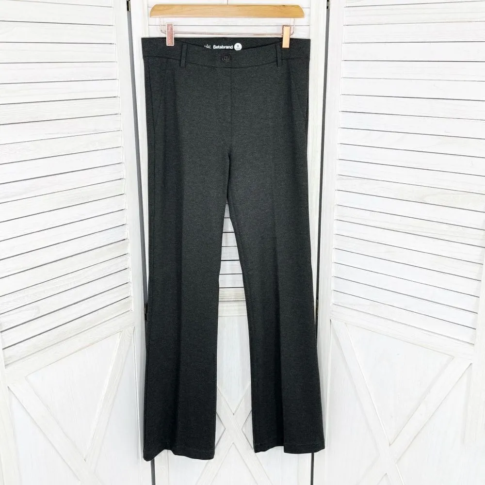 Betabrand Bootcut Pants Charcoal Grey Medium Long Dress Yoga - Image 2