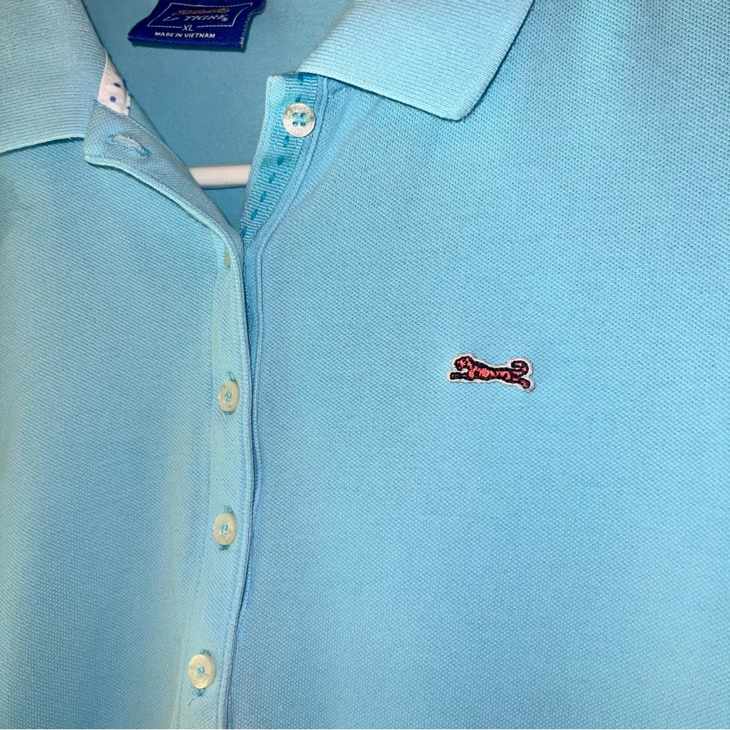 Le Tigre Women’s Vintage Blue Polo Short‎ Sleeve Top Size XL - Image 4