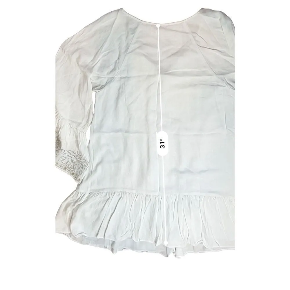 Lilly Pulitzer Amisa Tunic Dress Resort White Embroidered Coverup sz M‎ Bohemian - Image 10