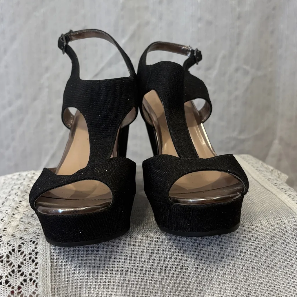 Betsey Johnson Betseyville Sparkly Wedge Sandals - Image 4