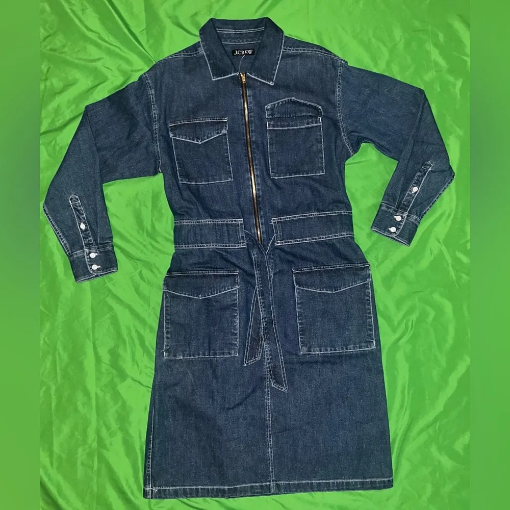 NWT 100% Cotton J.Crew Denim Midi Dress size 2 - Image 4