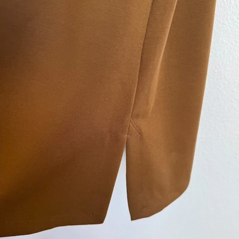 NWT Eileen Fisher Tencel High Collar Jacket in Hazel Brown Large - Image 5