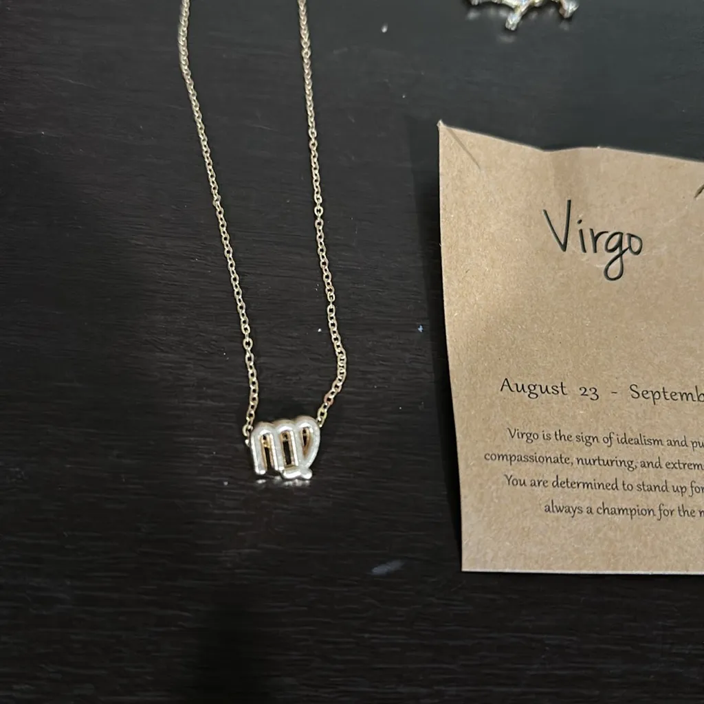 New Gold Zodiac Virgo Necklace Set - Image 2