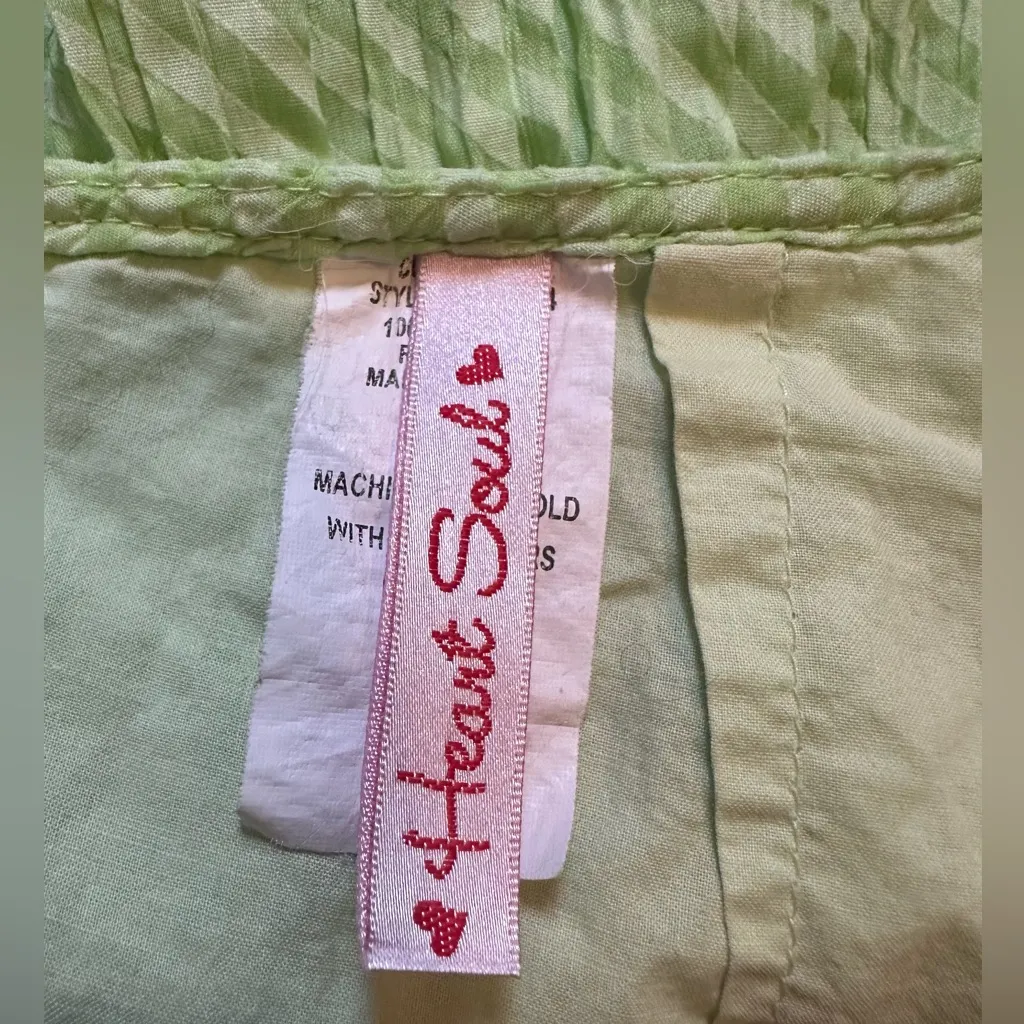 Y2K Fairy Skirt Embroidered Heart Soul 100% Cotton Girl Juniors Size 9 Stripes - Image 6