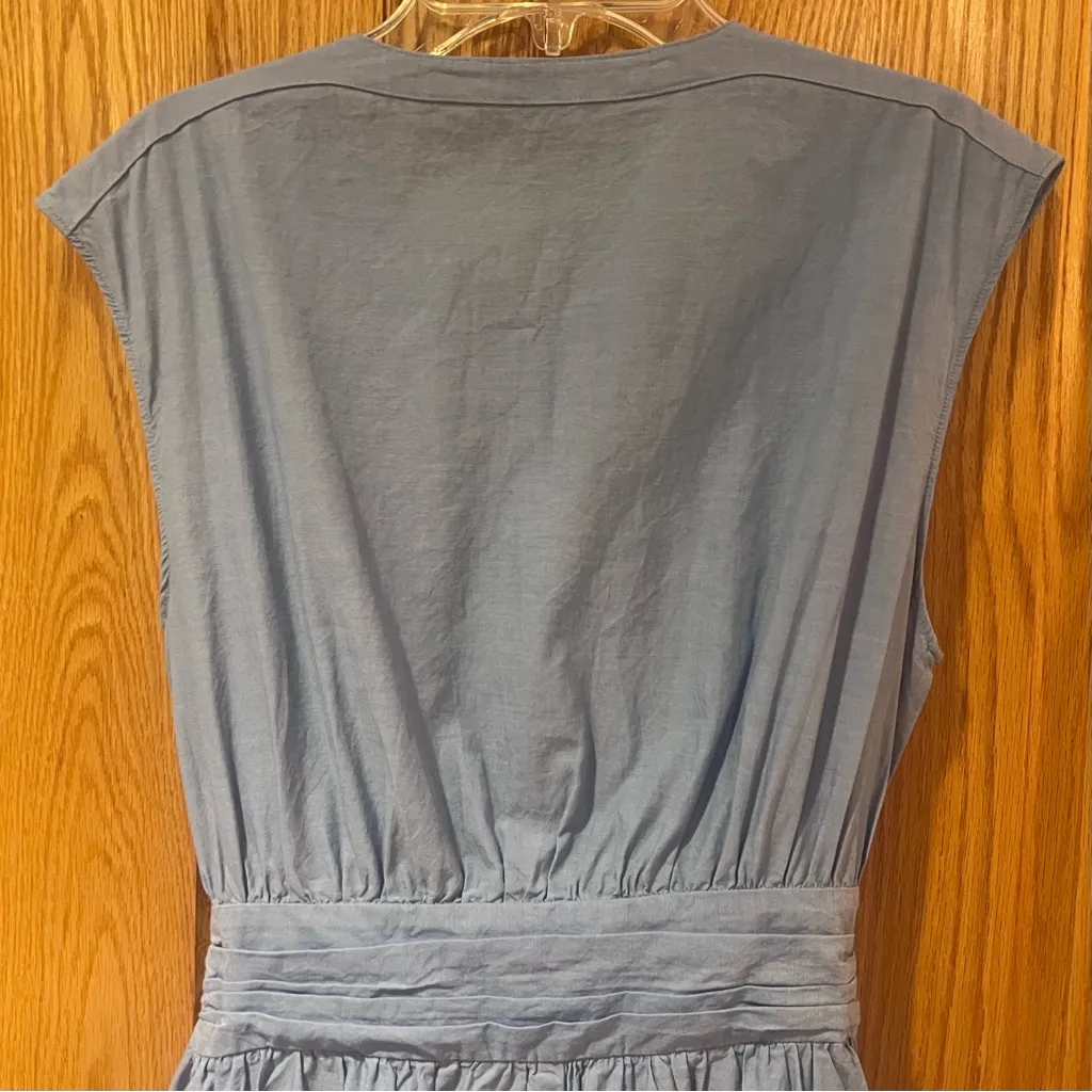 ZARA Knotted Tie Front Sleeveless Shirt Dress‎ Tunic Light Blue Size XS - Image 12