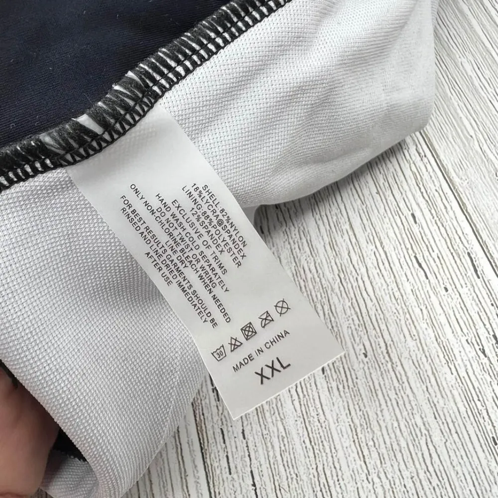 Womens Black Swimsuit XXL Funny Thick Thighs Save Lives One Piece Bathing‎ Suit - Image 6