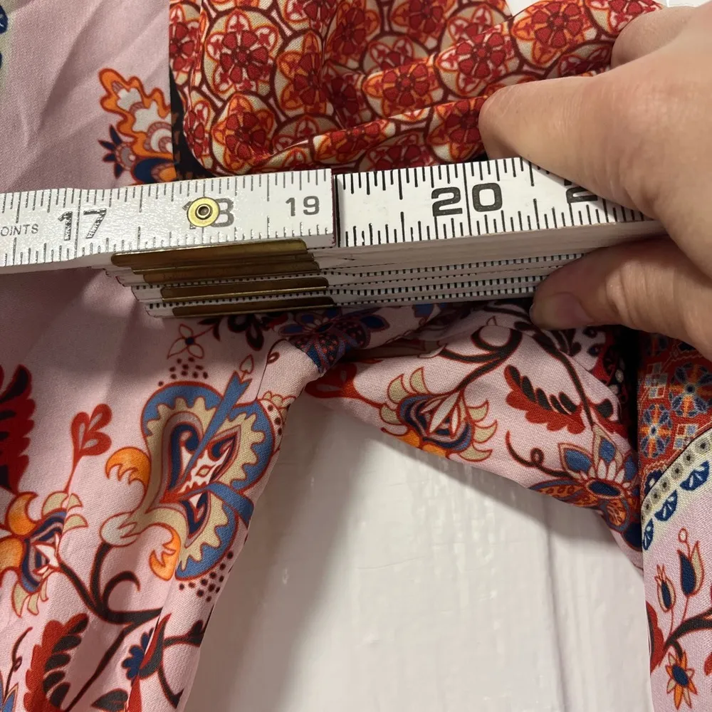 Aldomartins Anthropologie Serenity patchwork drawstring waist midi shirt dress S - Image 8