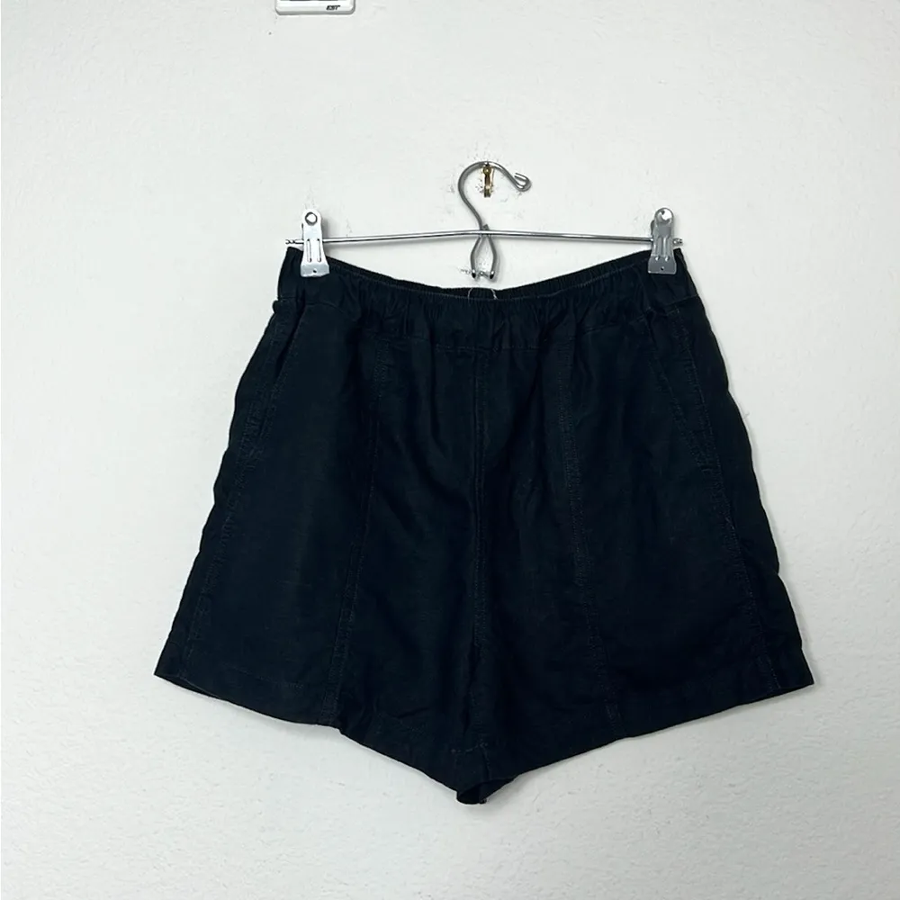Madewell Linen Black Pull On Shorts - Image 4