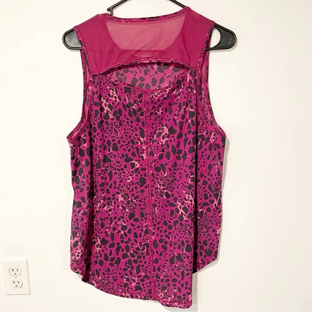 Lululemon Size 8 Purple Pink Leopard Animal Print Sculpt Tank Top Athletic - Image 4