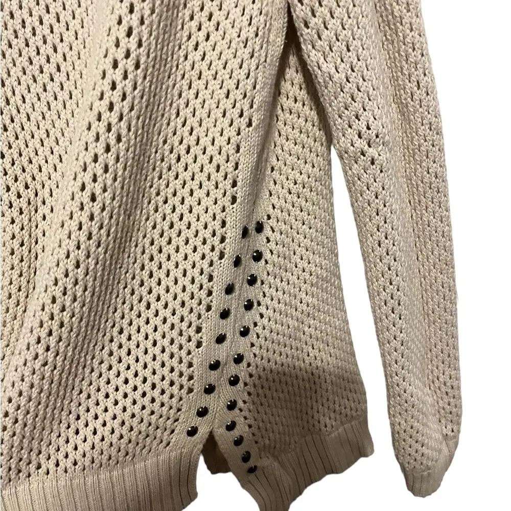 Rock and Republic Cream Studded
Sweater Size L - Image 2