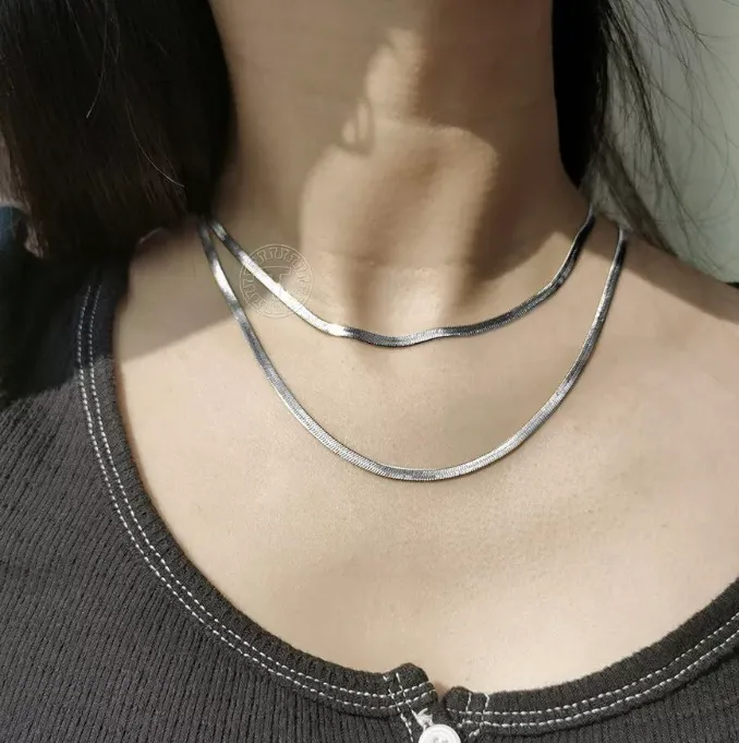 NEW Herringbone Stainless Silver necklace  - Image 5