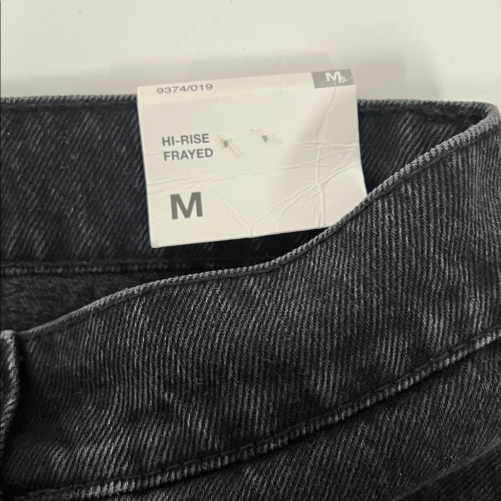 Zara Women’s High Rise Black Ripped Denim Mini Skirt - 100% Cotton  Size: Medium - Image 5