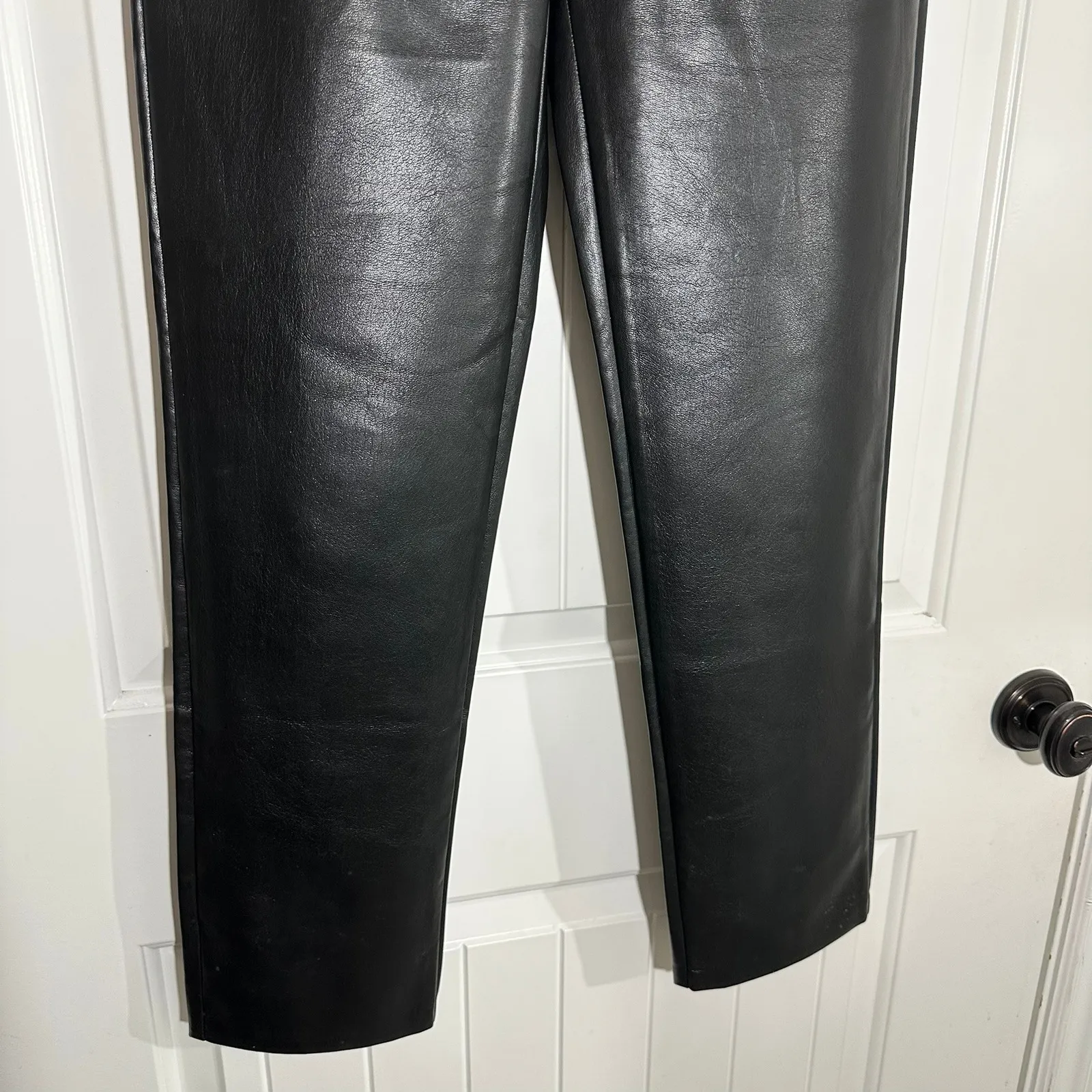 Aritzia Wilfred | Vegan Faux Leather Pants Straight Leg‎ | Women's 2 - Image 3