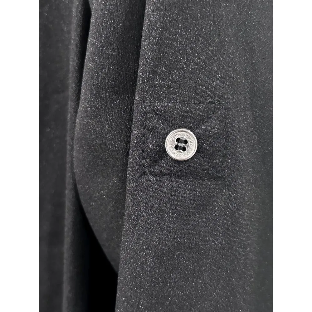 CALVIN KLEIN Women's Black Long Sleeve Dress Shirt Sz S - Image 5