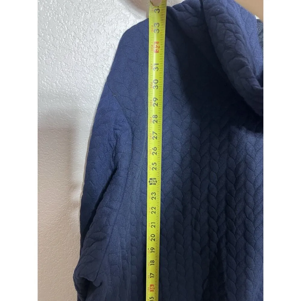 Women Jacket 3XL Plus Fisherman Sweater Cardigan Hoodie Casual Cellabie Comfy Blue Size 3X - Image 12