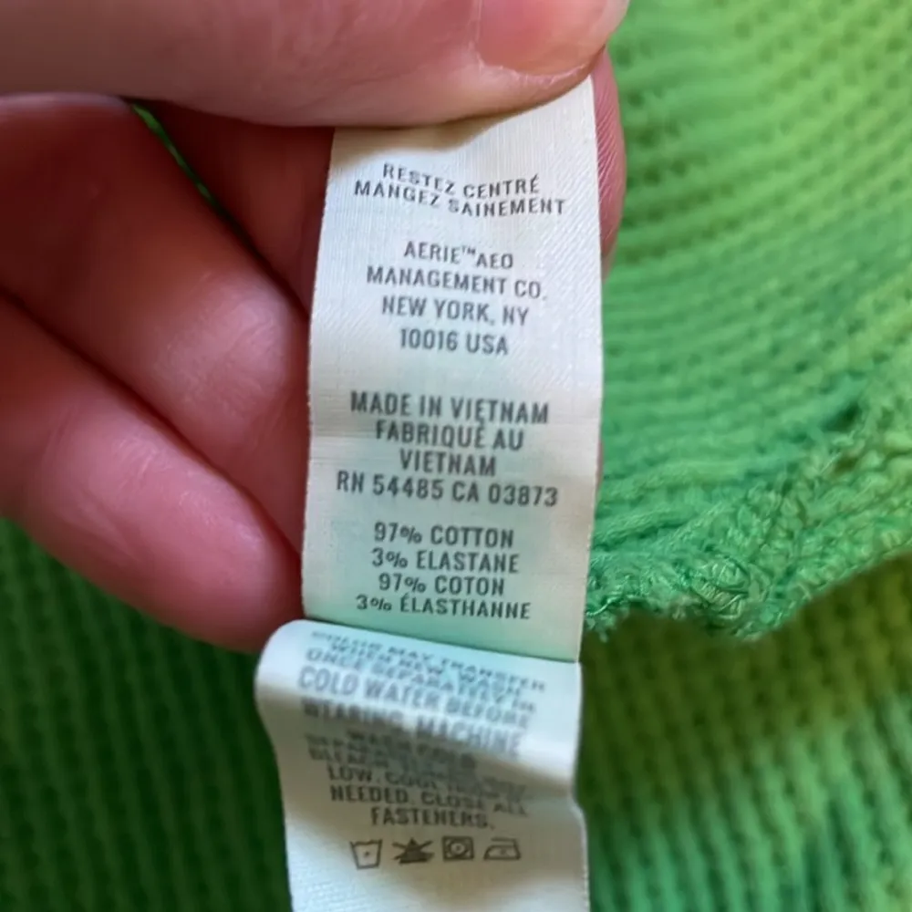 Offline by  Green Waffle Thermal Long Sleeve Snap Button Henley size Small - Image 12