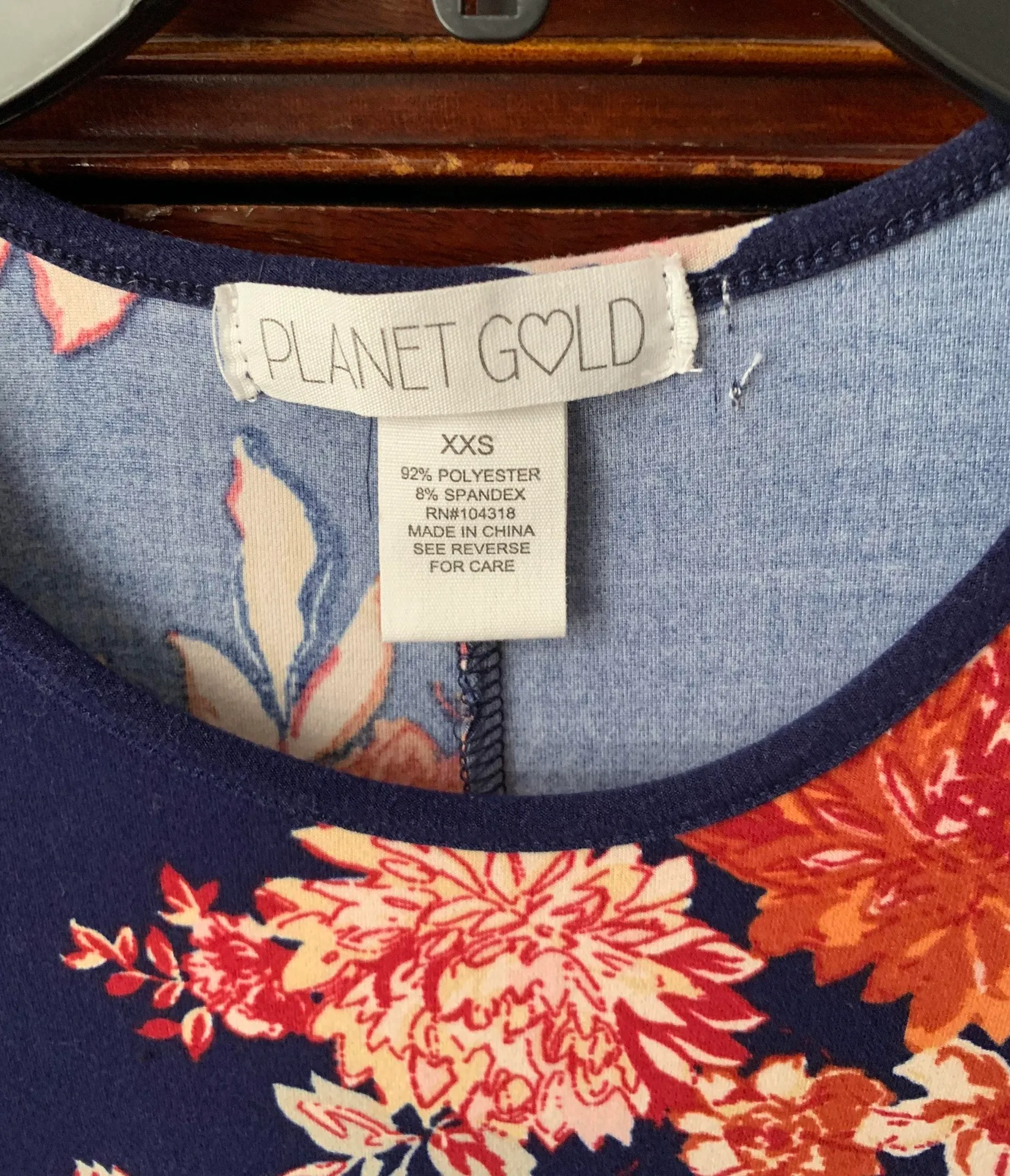 Floral Dress Blue Size XXS - Image 5