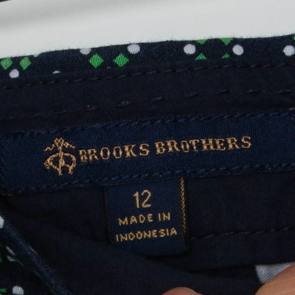 Brooks Brothers Womens Natalie Fit Ankle Pants Size‎ 12 Blue Career Office Work - Image 3