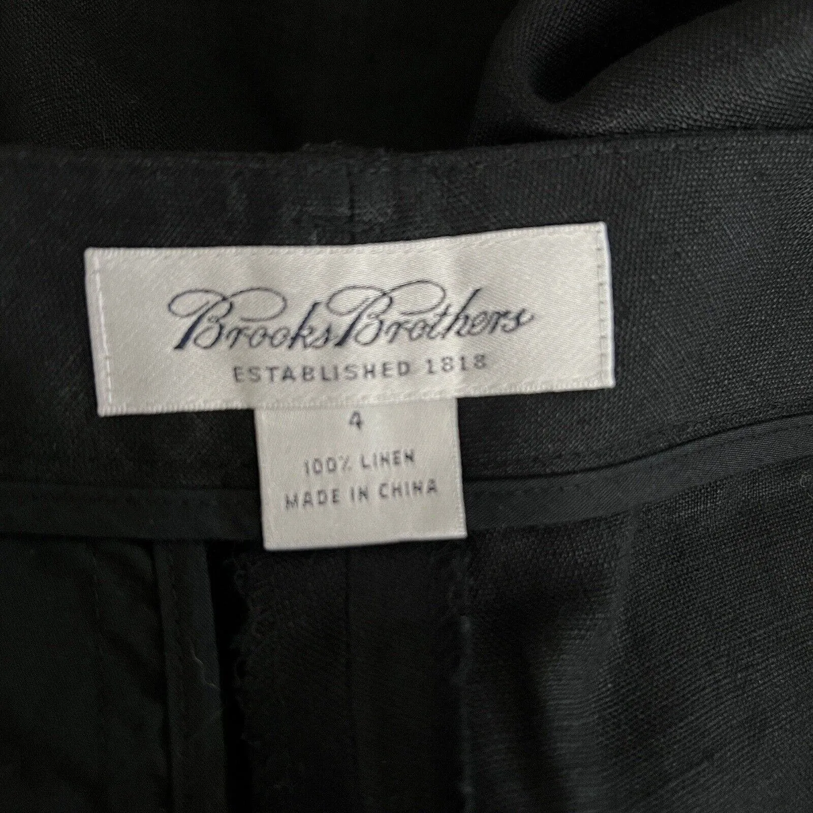 Brooks Brothers Pants Women 4 Black Linen Dress Pants Business Office Minimalist - Image 5