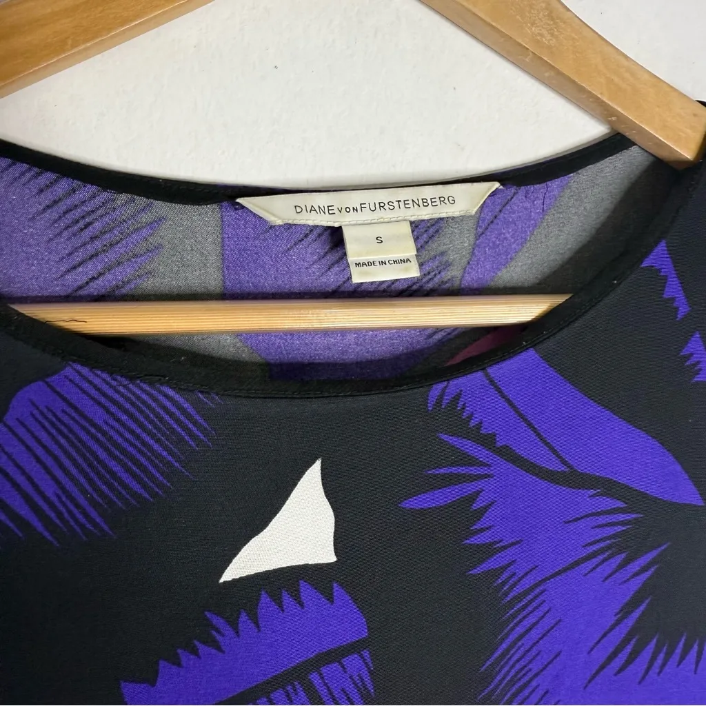Diane von Furstenberg Harriet Silk Blend Floral Dress – Size Small - Image 9