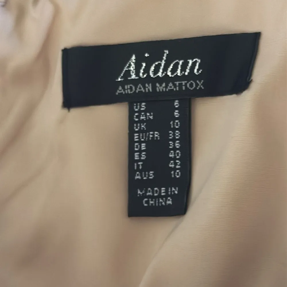 Aidan Mattox tulle-paneled guipure lace gown Prom Dress bride bridal size 6 - Image 12