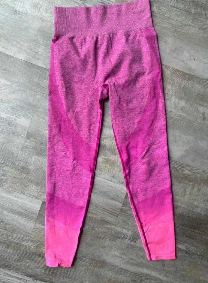 Pink Victorias Secret Leggings Women Medium Pink Running Yoga Stretch Seamless - Image 2